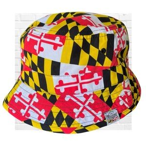 Maryland State Flag Design Bucket Hat Fishing Swag Merchandise Colorful Summer